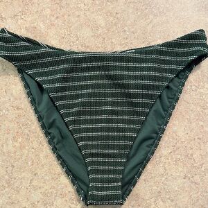 Abercrombie and fitch Striped dark Green Bikini Bottom